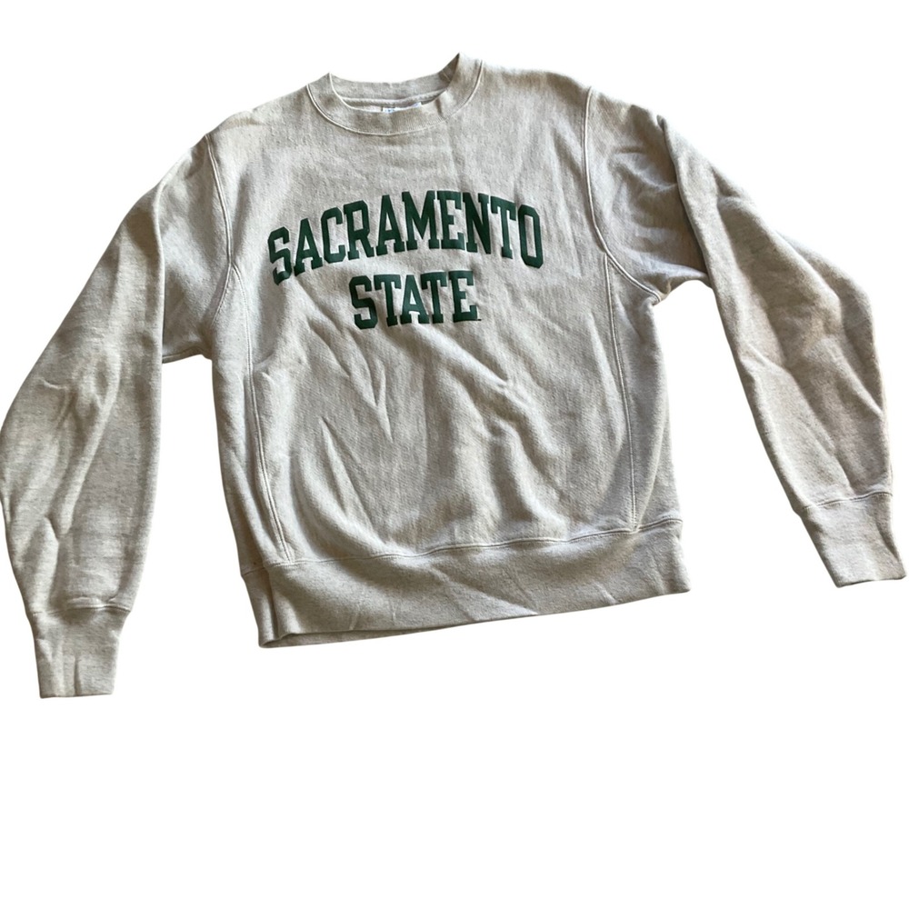 Vintage‎ Champion Reverse Weave Sweatshirt Small Gray Sacramento State Crewneck